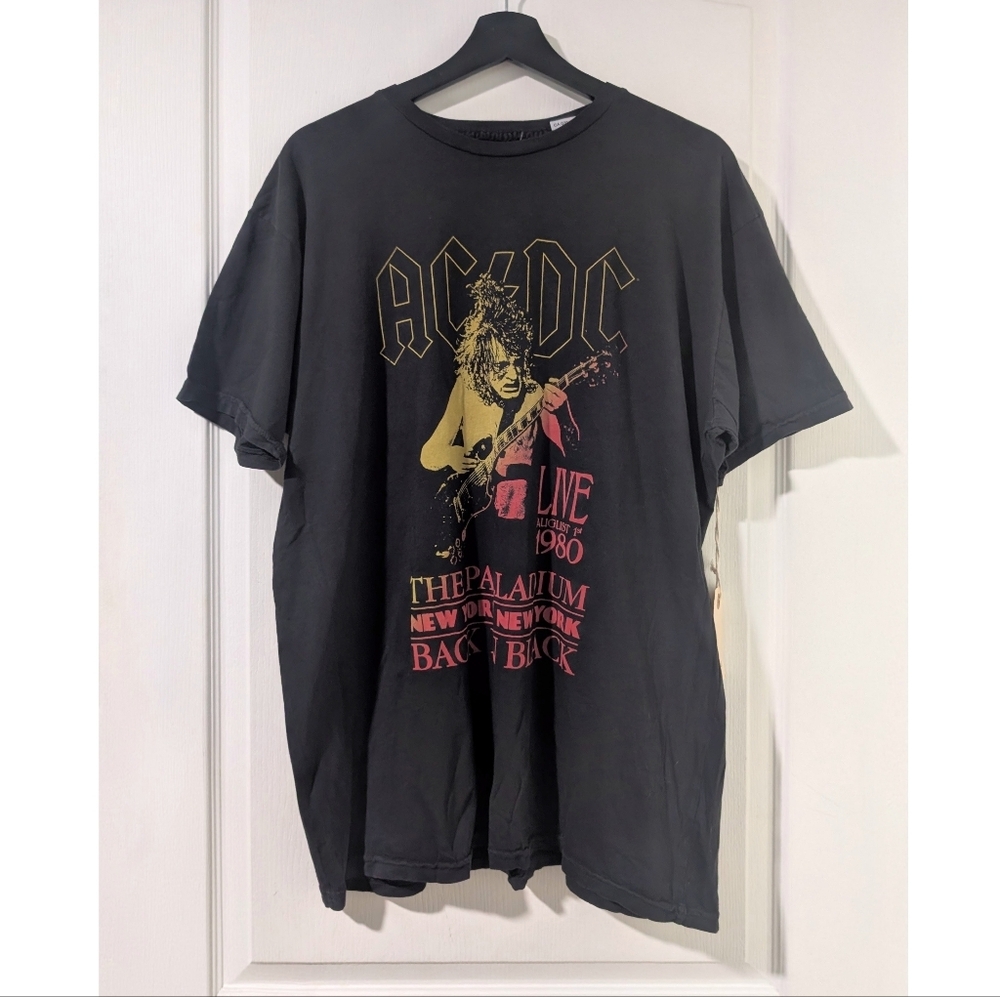 NWT Retro Brand AC/DC T-Shirt Back in Black Palladium 1980 | Made in USA